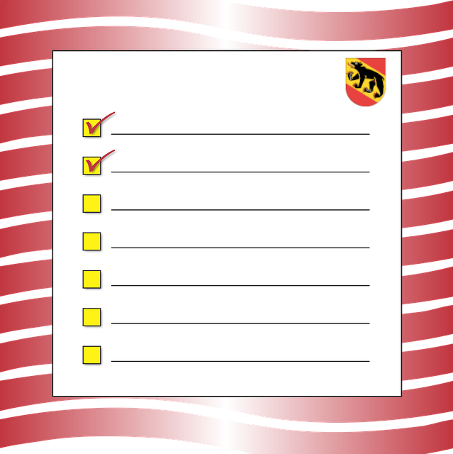 Checkliste für die Steuererklärung Thun